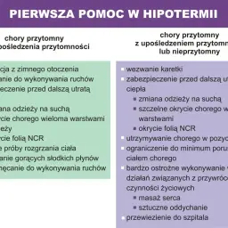 Pierwsza pomoc w hipotermii: instrukcje dla chorego przytomnego i z upośledzeniem przytomności. Wskazówki dotyczące postępowania z osobami w stanie zagrożenia życia, aby zapobiec dalszym chorobom.
