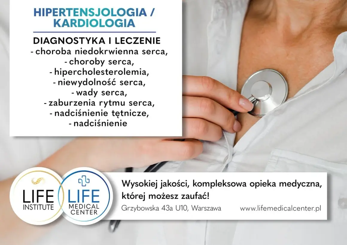 Hipertensjolog z centrum medycznym Life Medical Center oferuje diagnostykę i leczenie chorób serca. Zaufaj specjalistom.